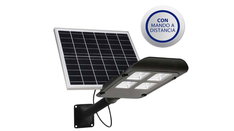 Foco luz con panel solar