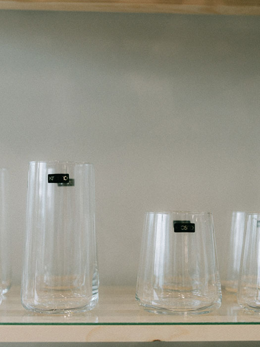 Juego de vasos de cristal